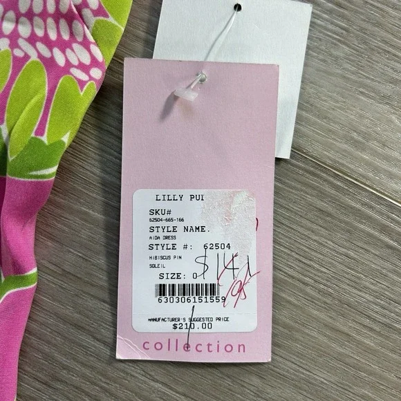 VTG NWT Lilly Pulitzer Size 0 Lena Silk Halter Sunflower Dress Built In Bra - Picture 11 of 15